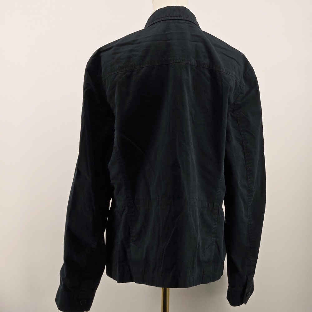 Façonnable Jacket Womens XL Blue Cotton Blend Twill Collared Lined Pockets - Picture 3 of 11